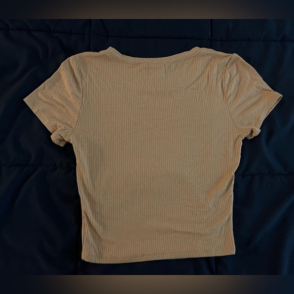 Bozzolo yellow cropped t-shirt - Picture 3 of 3